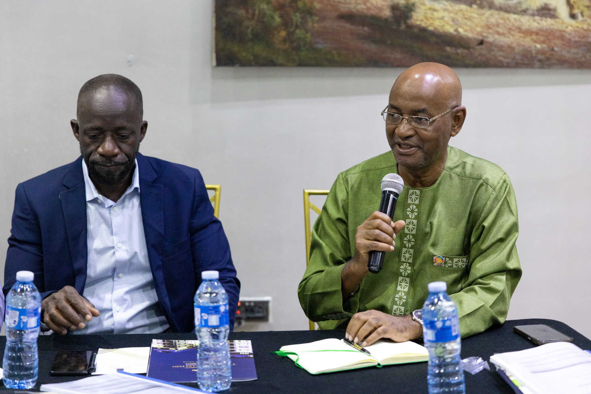 Figure 3 Hon. Dr. Abdul Rahim Jalloh, Deputy Minister of Energy, Sierra Leone, speaks during the knowledge exchange mission with the Nigeria Electrification Programme.